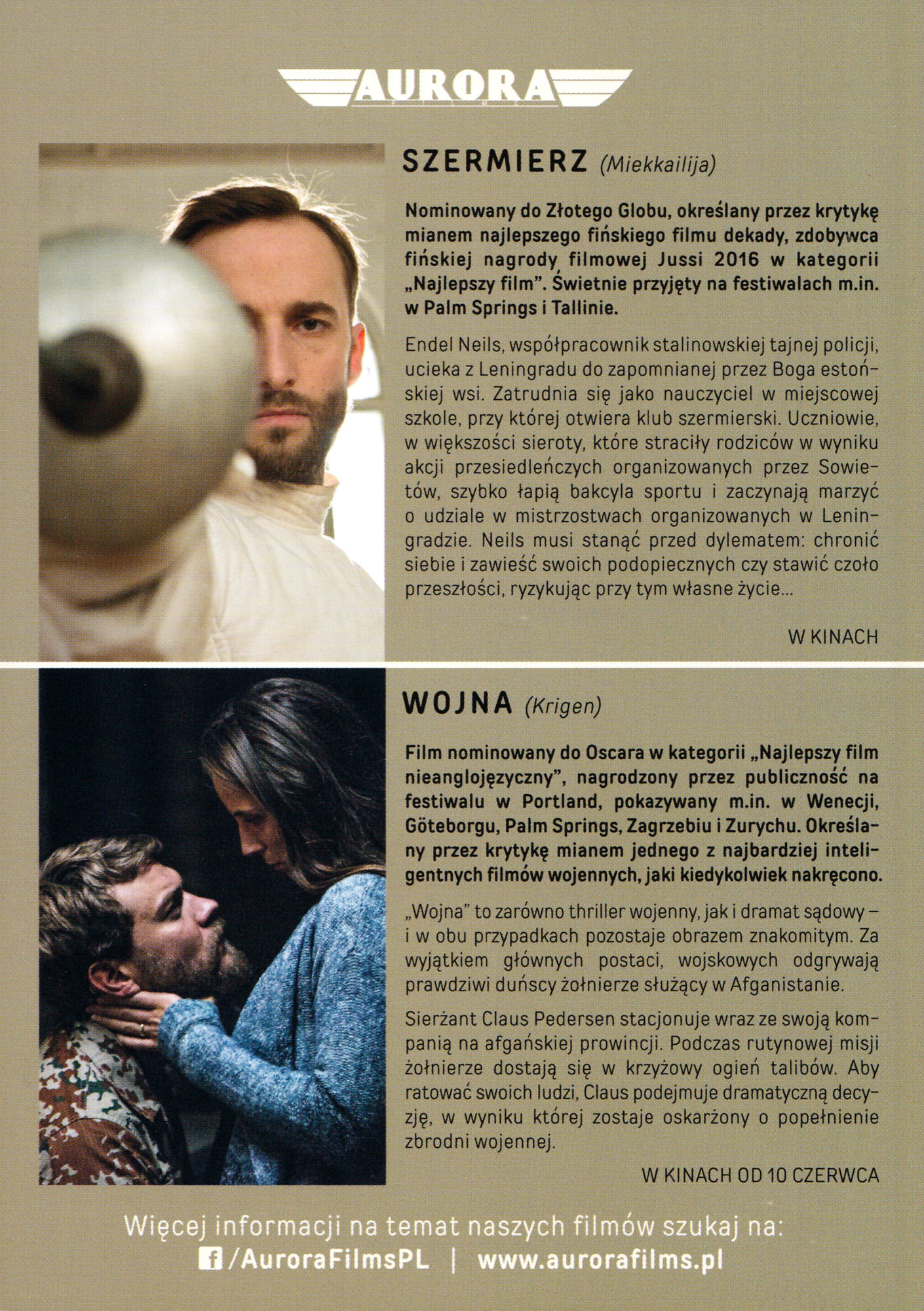 Ulotka filmu 'Szermierz (tył)'