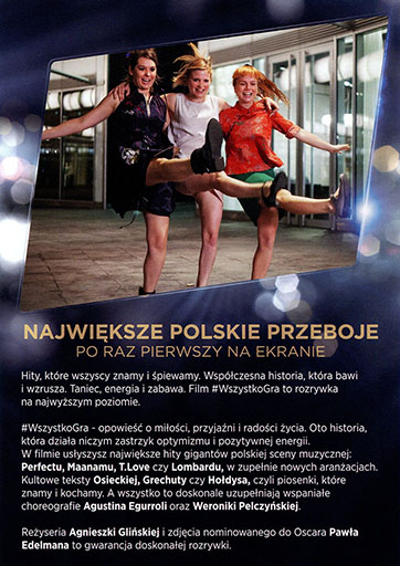 Tył ulotki filmu '#WSZYSTKOGRA'