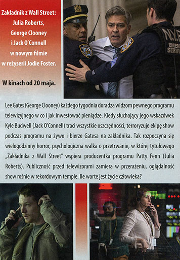 Tył ulotki filmu 'Zakładnik z Wall Street'