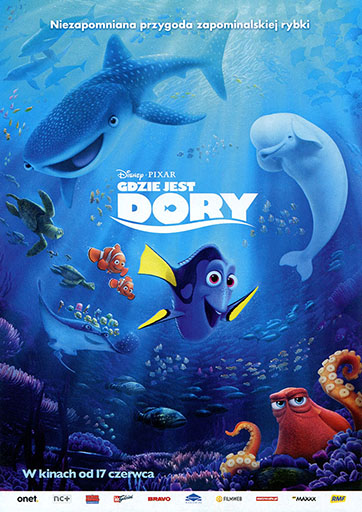 Przód ulotki filmu 'Gdzie jest Dory'