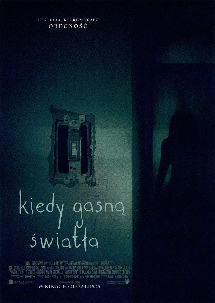 Ulotka filmu 'Kiedy Gasną Światła (przód)'