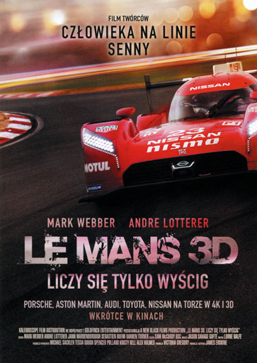 Przód ulotki filmu 'Le Mans 3D'