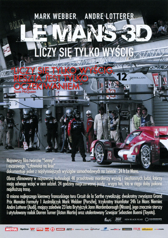 Ulotka filmu 'Le Mans 3D (tył)'