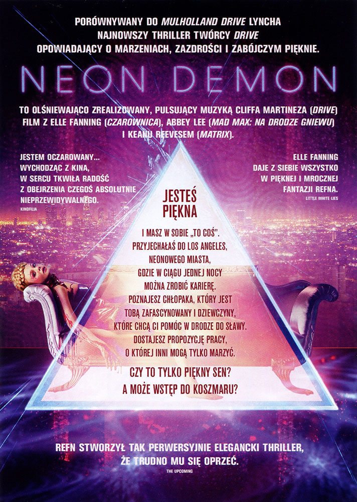Ulotka filmu 'Neon Demon (tył)'