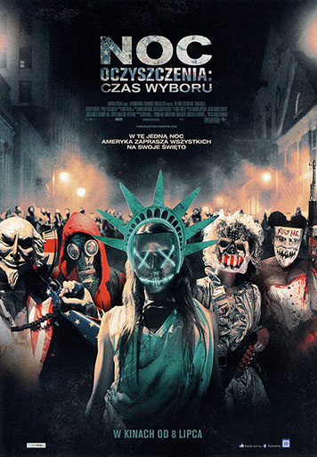 Przód ulotki filmu 'Noc oczyszczenia: Czas wyboru'
