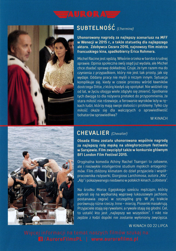 Ulotka filmu 'Subtelność (tył)'