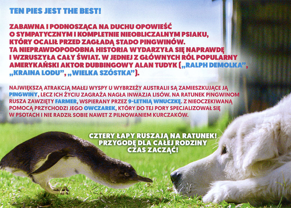 Ulotka filmu 'Szajbus i Pingwiny (tył)'