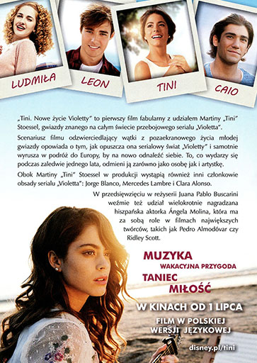 Tył ulotki filmu 'Tini: Nowe życie Violetty'