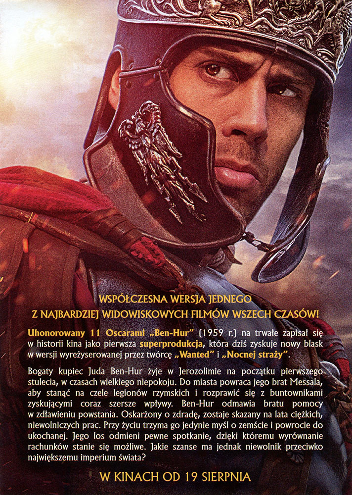 Ulotka filmu 'Ben-Hur (tył)'