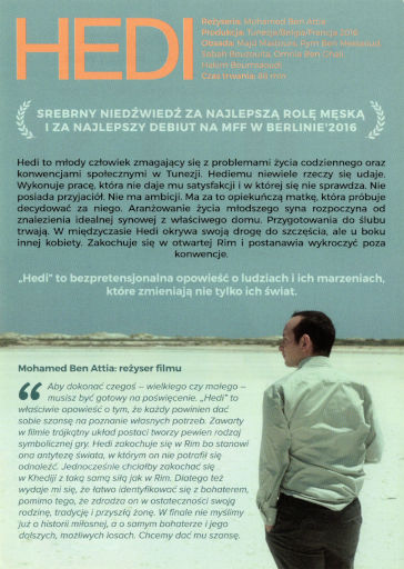 Tył ulotki filmu 'Hedi'