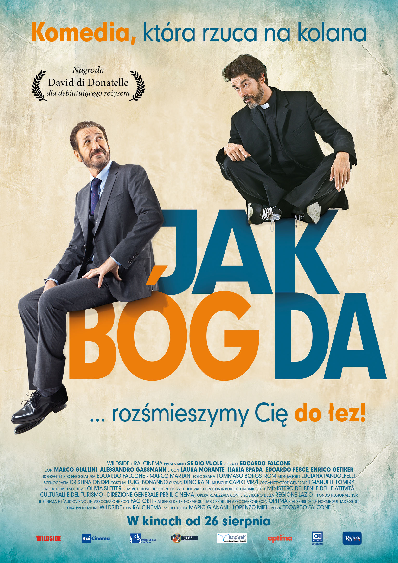 Polski plakat filmu 'Jak Bóg da'