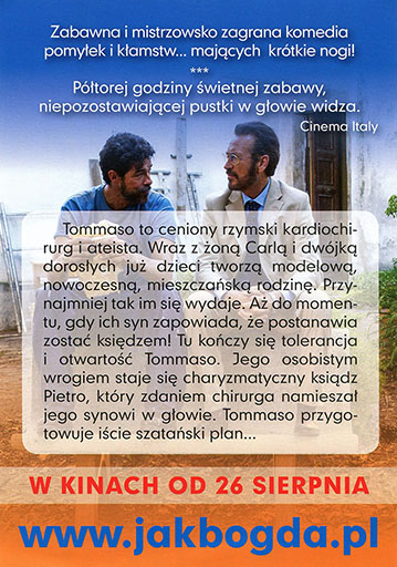 Tył ulotki filmu 'Jak Bóg da'