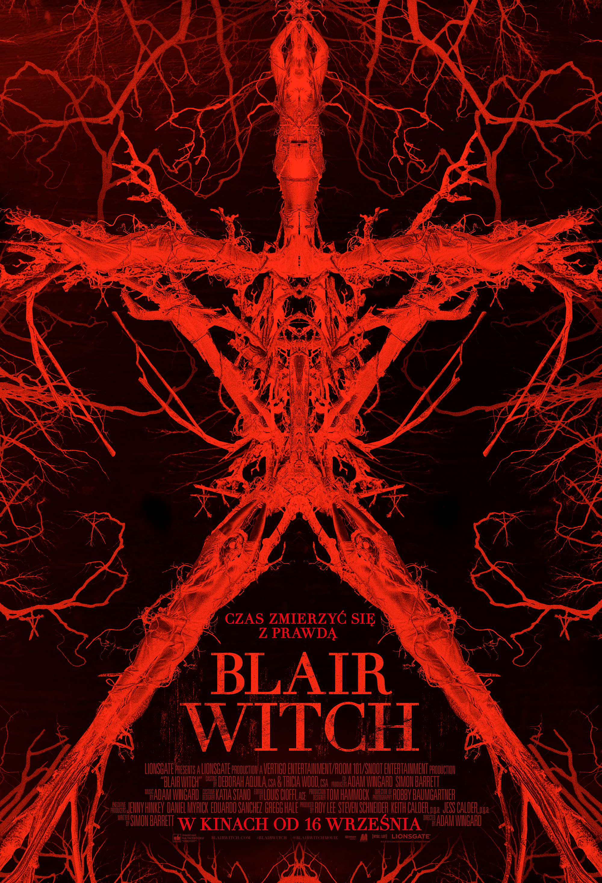 Polski plakat filmu 'Blair Witch'