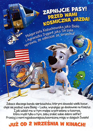 Tył ulotki filmu 'Kosmiczna jazda. Hau! Hau! Mamy problem!'