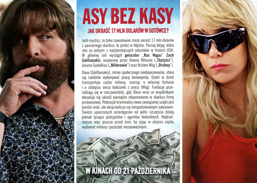 Tył ulotki filmu 'Asy bez kasy'