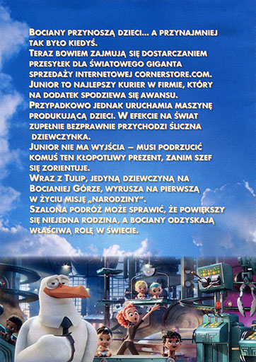 Tył ulotki filmu 'Bociany'