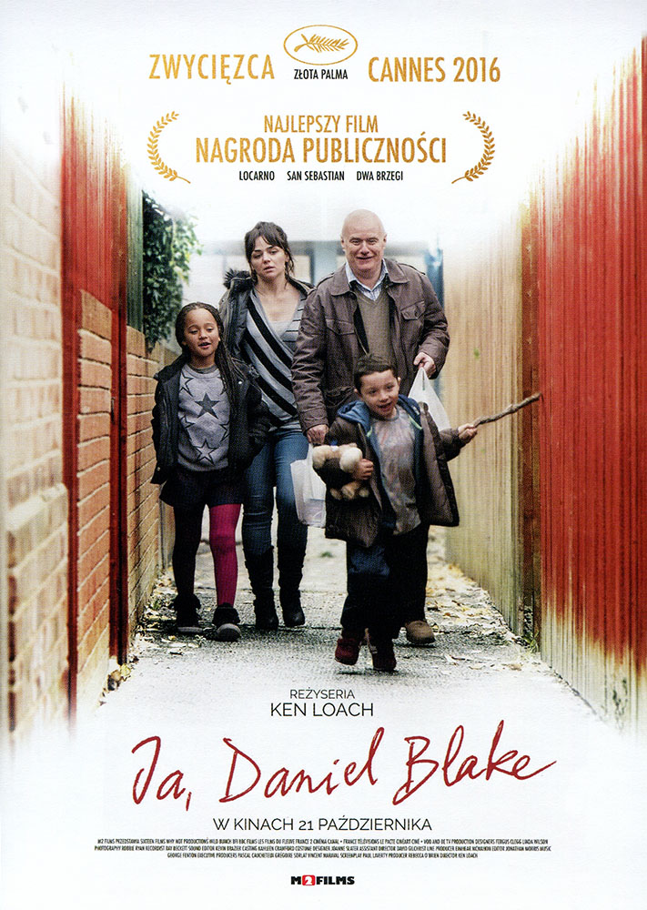 Ulotka filmu 'Ja, Daniel Blake (przód)'