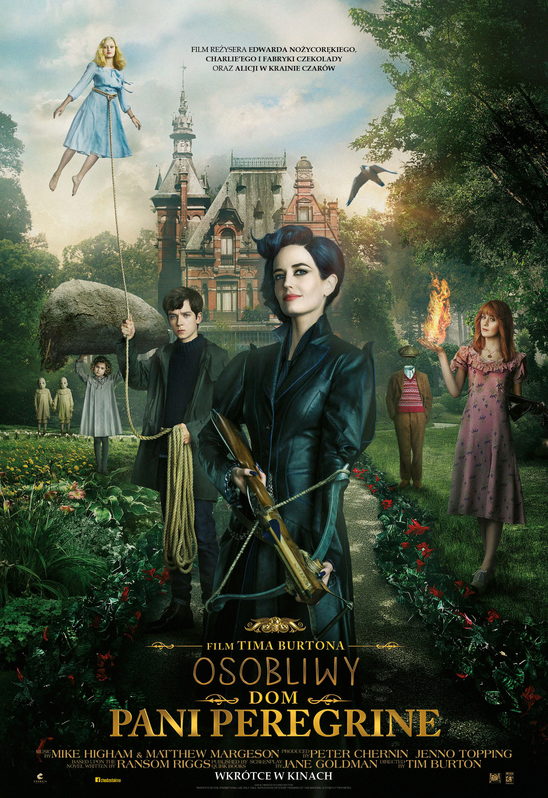 Polski plakat filmu 'Osobliwy dom Pani Peregrine'