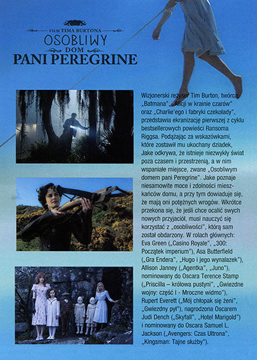 Tył ulotki filmu 'Osobliwy dom Pani Peregrine'