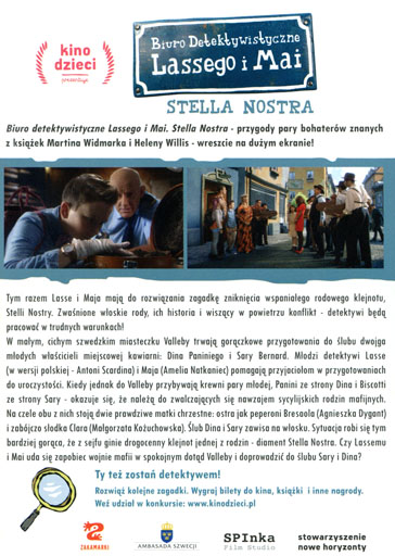 Tył ulotki filmu 'Biuro Detektywistyczne Lassego i Mai. Stella Nostra'