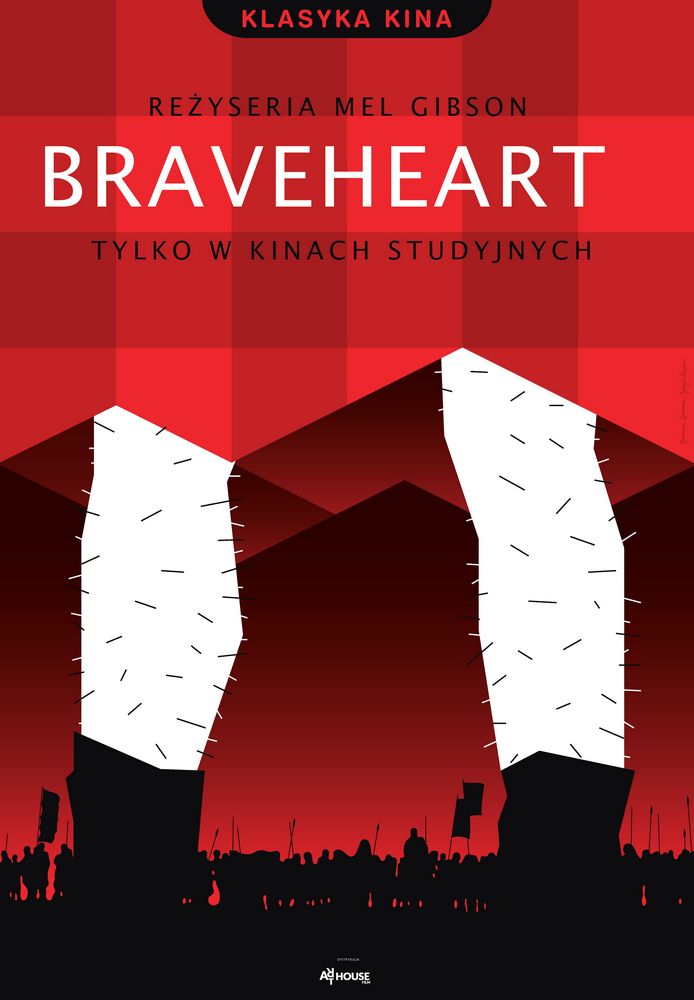 Polski plakat filmu 'Braveheart'