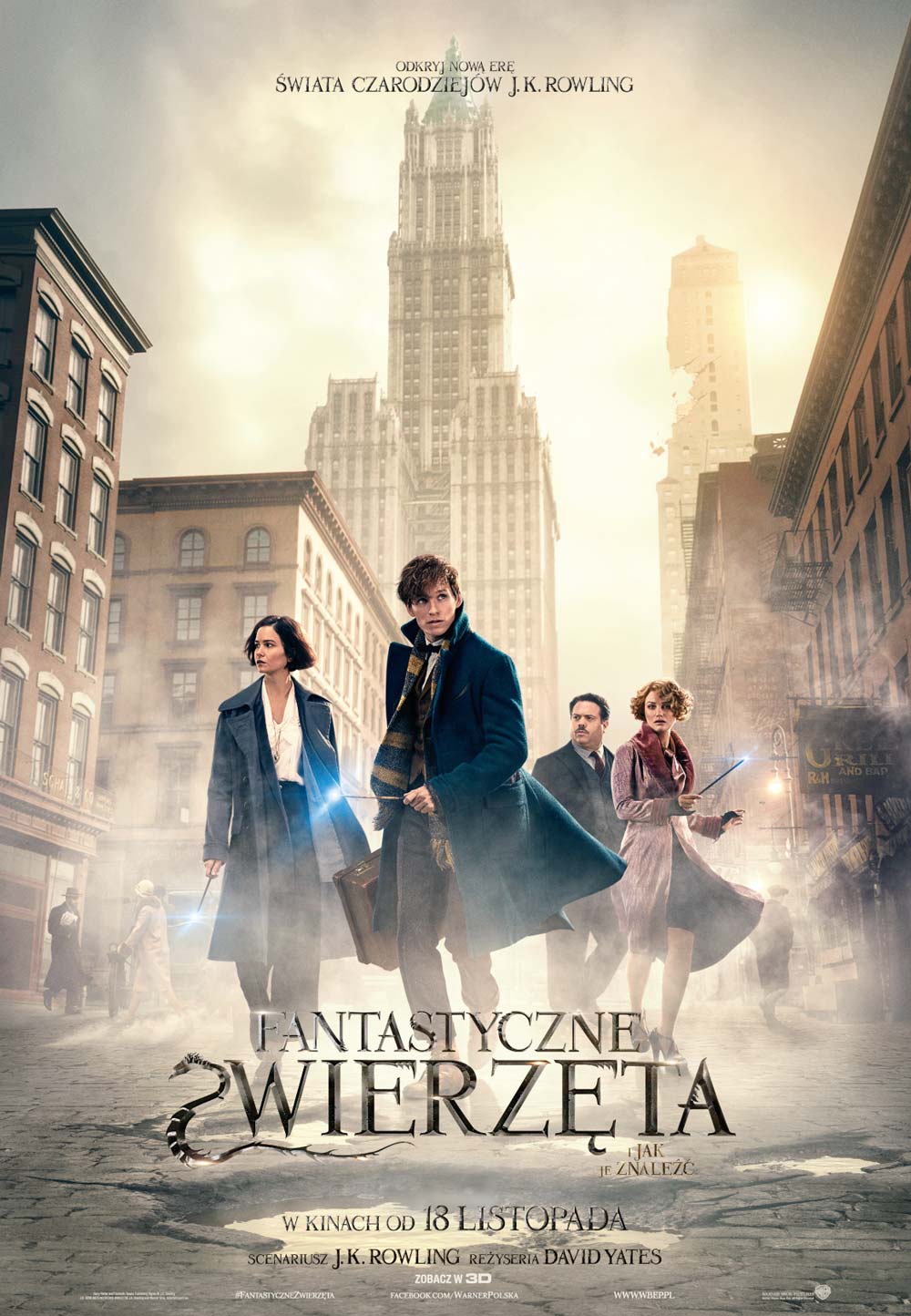 Polski plakat filmu 'Fantastyczne zwierzęta i jak je znaleźć'