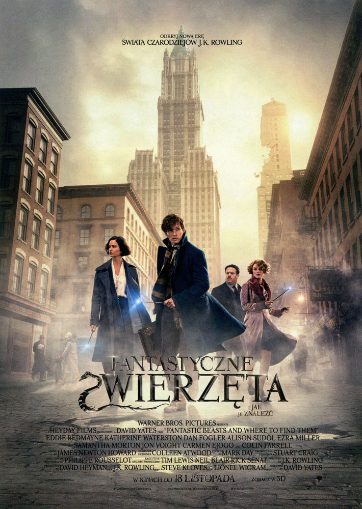 Ulotka filmu 'Fantastyczne Zwierzęta i Jak Je Znaleźć (przód)'