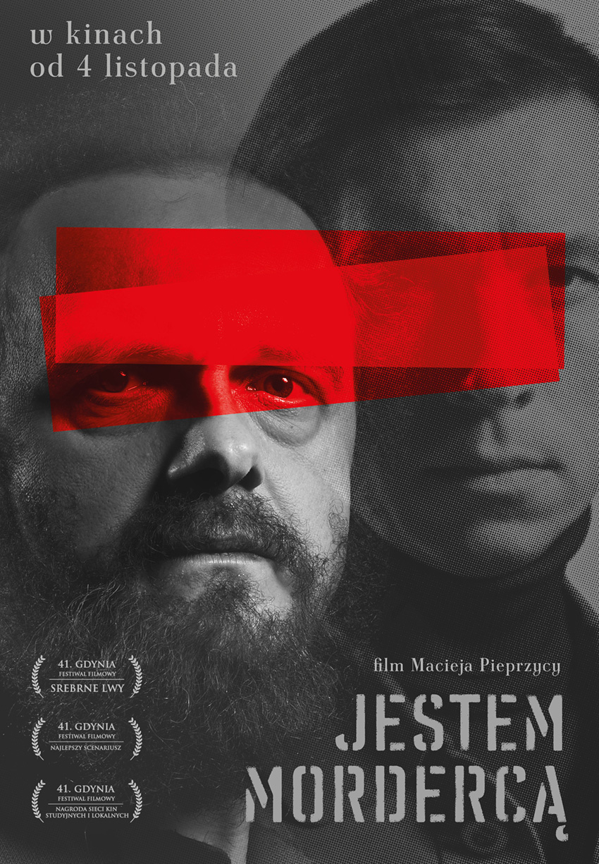 Polski plakat filmu 'Jestem mordercą'