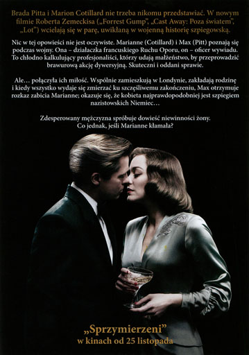 Tył ulotki filmu 'Sprzymierzeni'