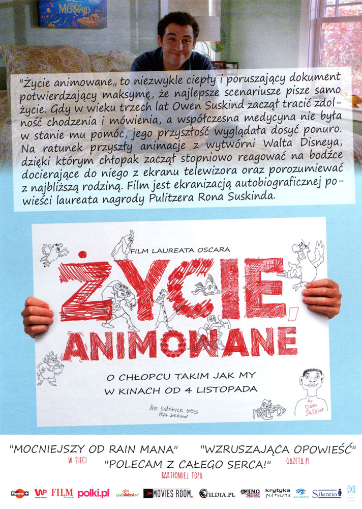 Ulotka filmu 'Życie Animowane (tył)'