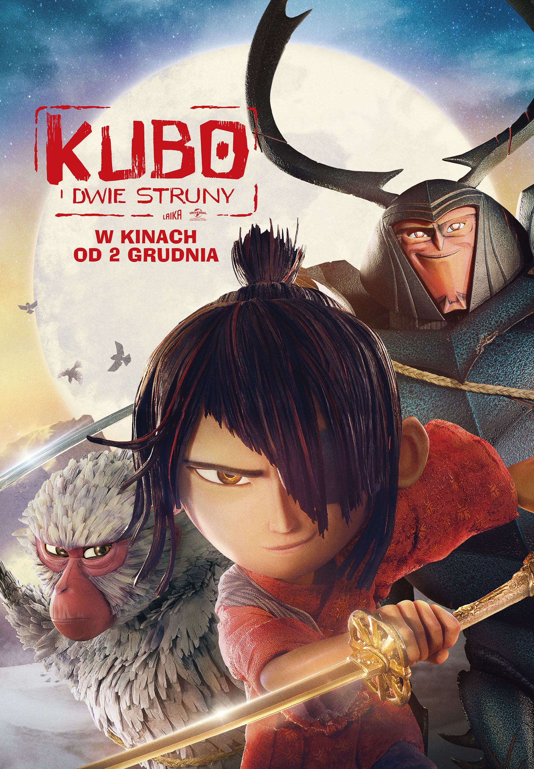 Polski plakat filmu 'Kubo i dwie struny'