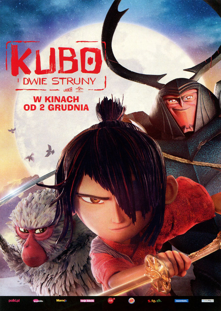 Ulotka filmu 'Kubo i Dwie Struny (przód)'