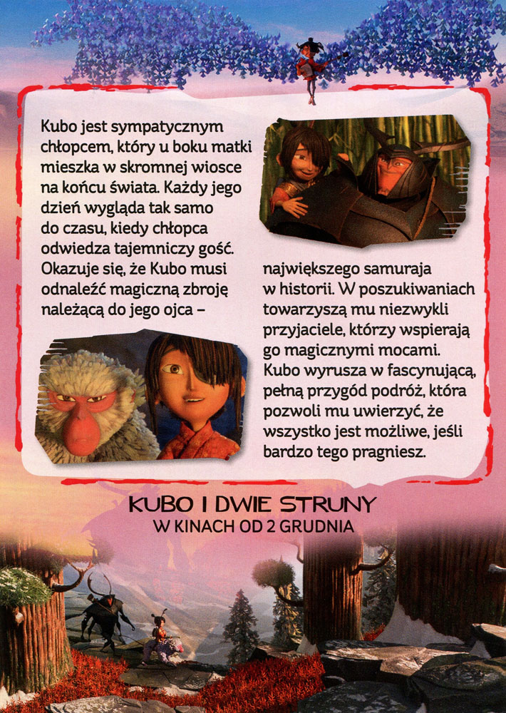 Ulotka filmu 'Kubo i Dwie Struny (tył)'