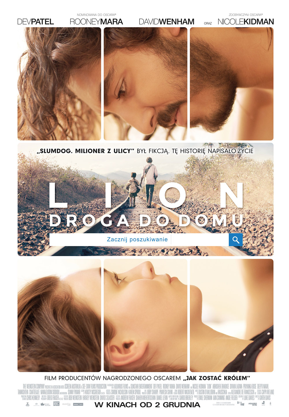 Polski plakat filmu 'Lion. Droga do domu'