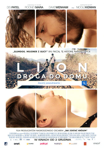 Przód ulotki filmu 'Lion. Droga do domu'