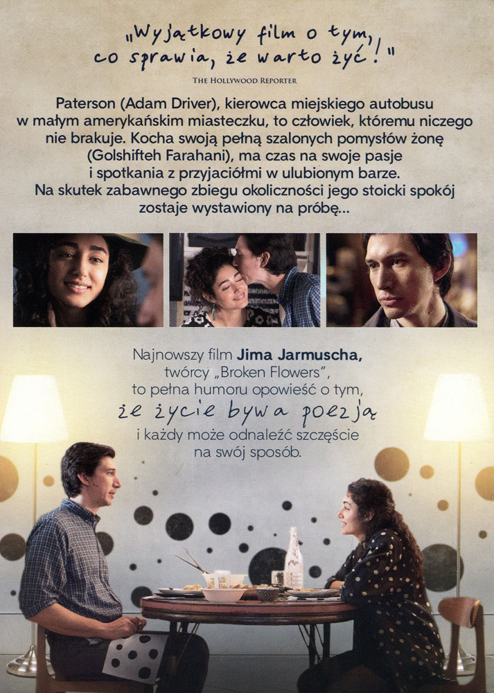Ulotka filmu 'Paterson (tył)'