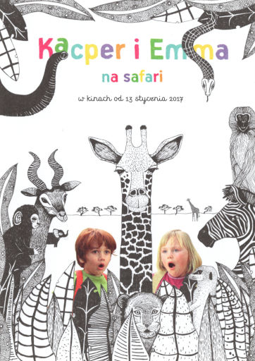 Przód ulotki filmu 'Kacper i Emma Na Safari'