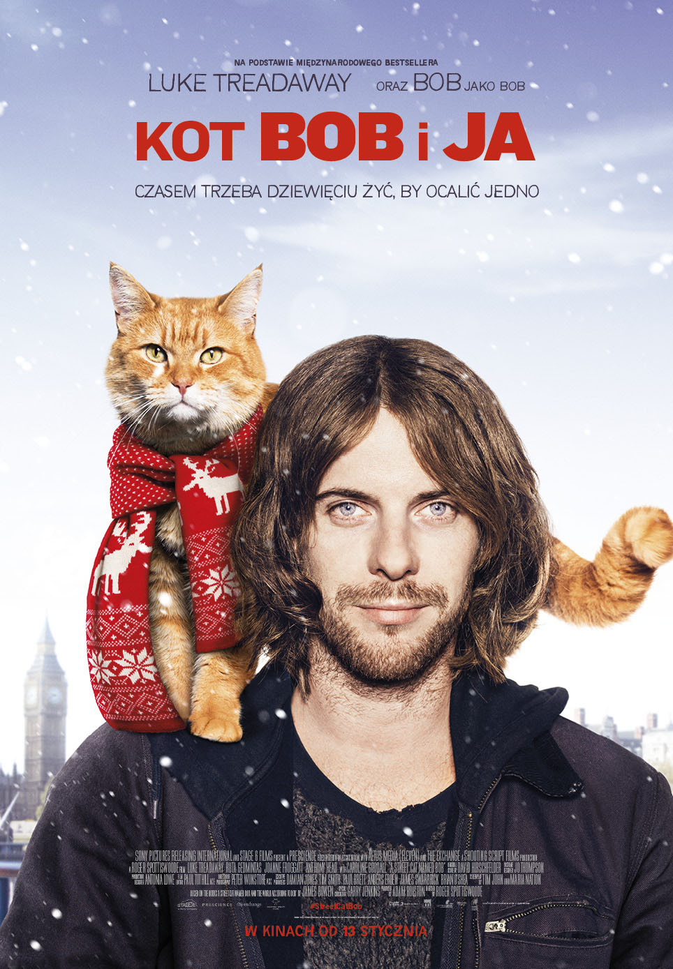 Polski plakat filmu 'Kot Bob i ja'
