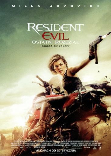 Przód ulotki filmu 'Resident Evil: Ostatni rozdział'