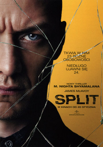 Przód ulotki filmu 'Split'