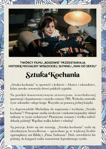 Tył ulotki filmu 'Sztuka Kochania. Historia Michaliny Wisłockiej'