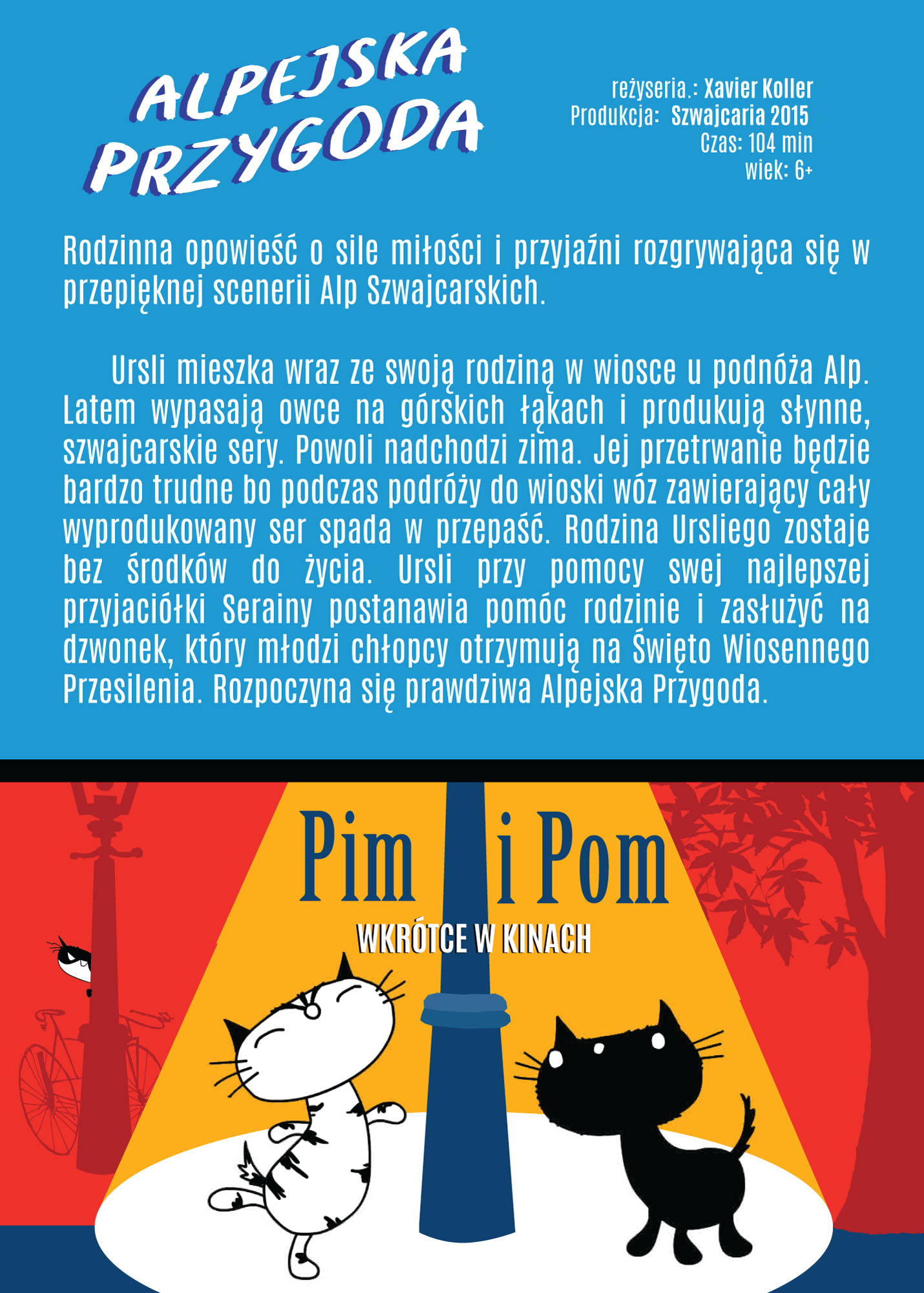 Ulotka filmu 'Alpejska Przygoda (tył)'