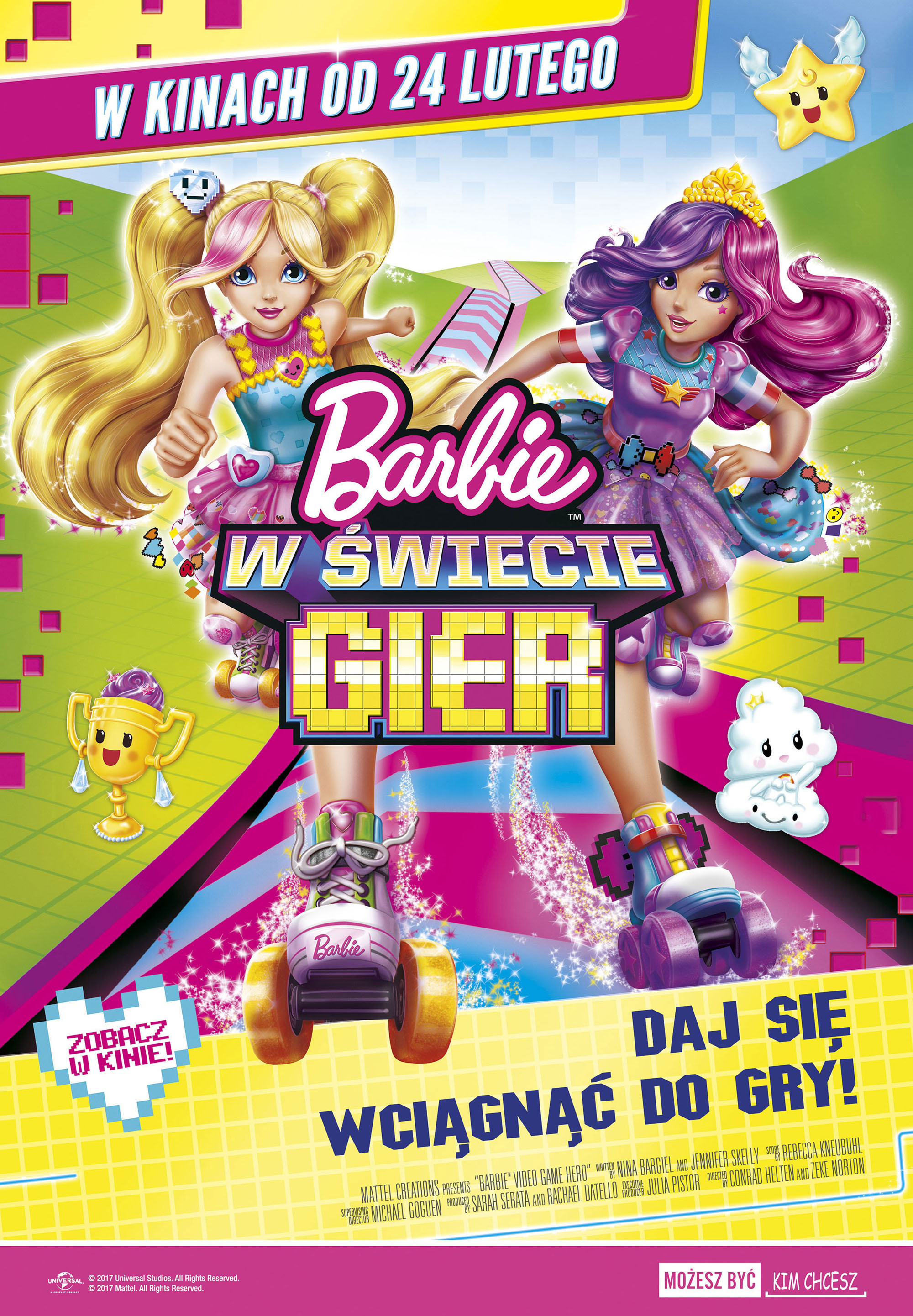 Polski plakat filmu 'Barbie w świecie gier'