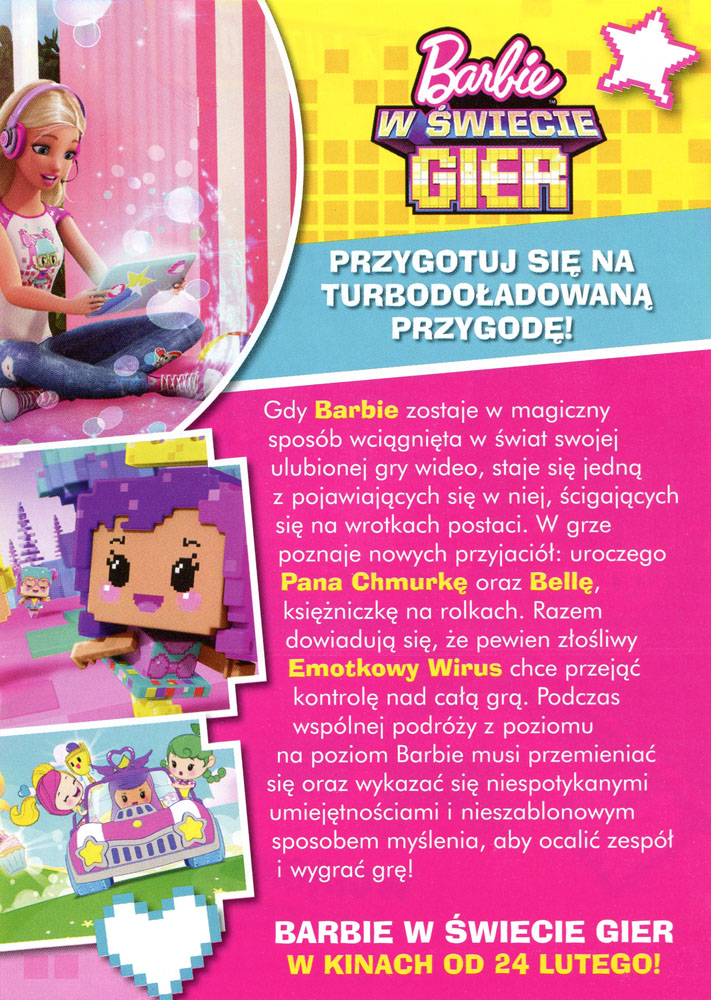 Ulotka filmu 'Barbie W Świecie Gier (tył)'