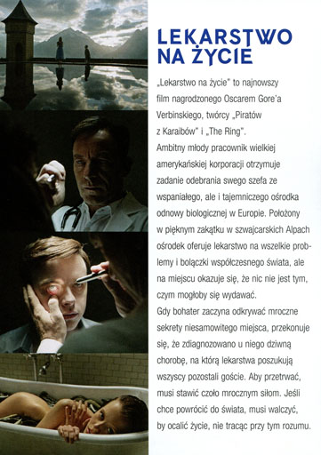 Tył ulotki filmu 'Lekarstwo na życie'