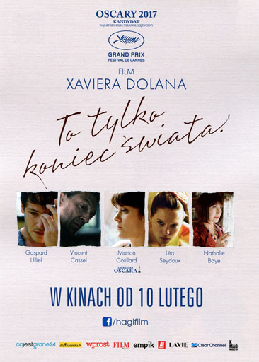 Przód ulotki filmu 'To tylko koniec świata'