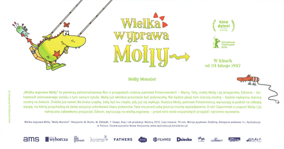 Tył ulotki filmu 'Wielka wyprawa Molly'