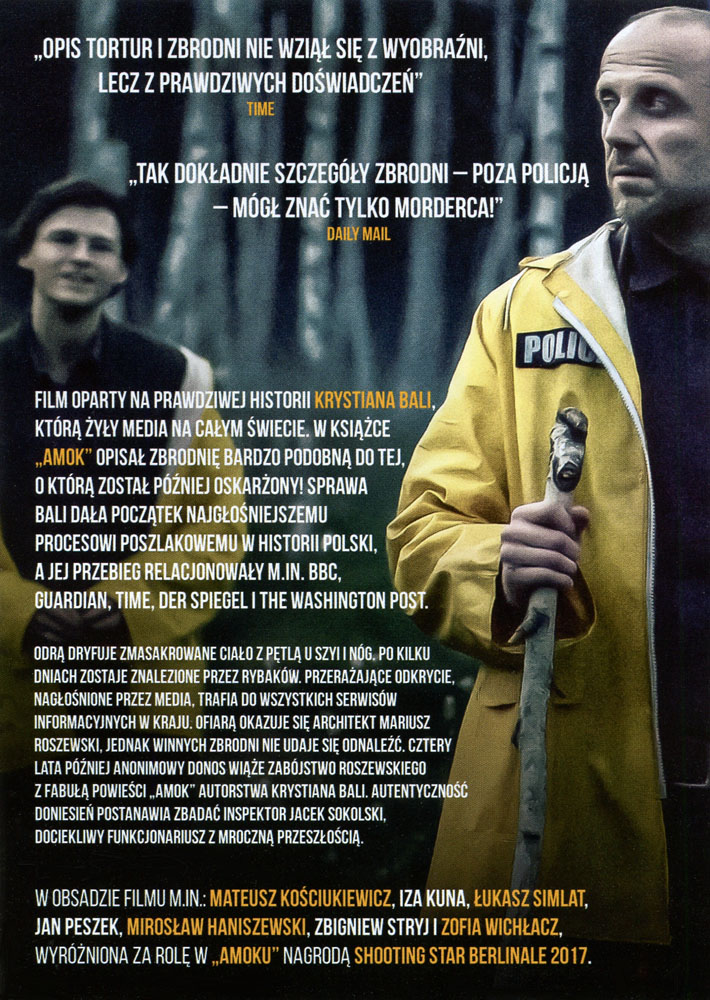 Ulotka filmu 'Amok (tył)'