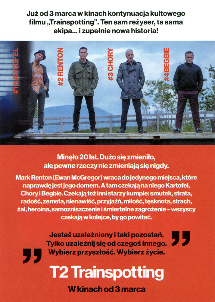 Ulotka filmu 'T2 Trainspotting (tył)'