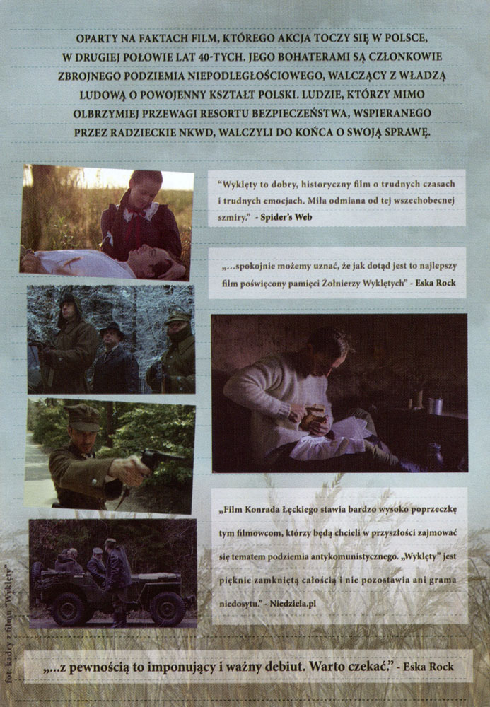 Ulotka filmu 'Wyklęty (tył)'